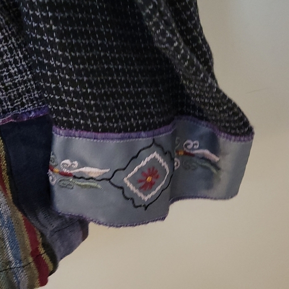 GEORGE KLEIN! 1990s Patchwork Artsy Long Sleeve - Picture 8 of 10